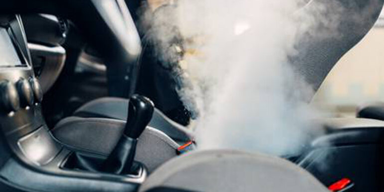 Sanitización del interior del auto